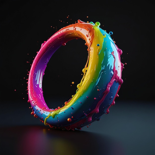 a rainbow colored ring is being blown out by a rainbow colored ring