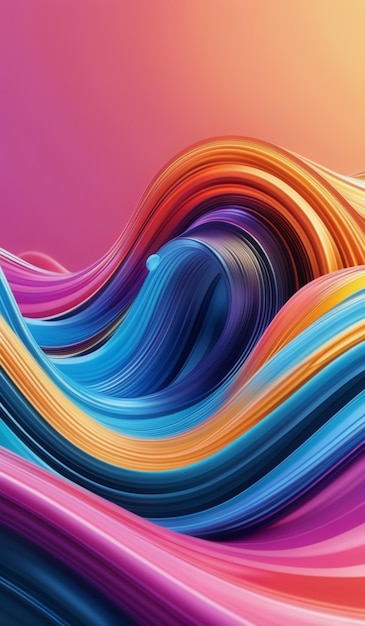 a rainbow colored wave is painted with the colors of rainbow