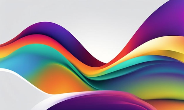 a rainbow colored wave is shown with a rainbow colored line