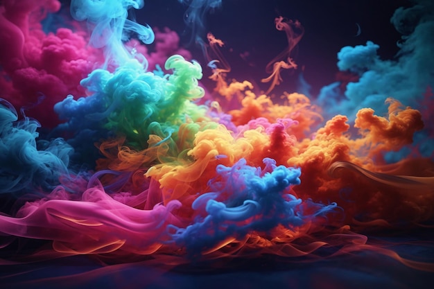 Rainbow Colorful Smoke Wallpaper Smoke Background Smoke Effects Background Smoke Wallpapers Colorful Smoke Background Abstract Smoke Wallpapers AI Generative