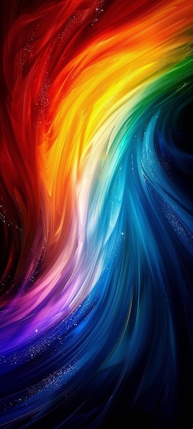 a rainbow of colors created by person