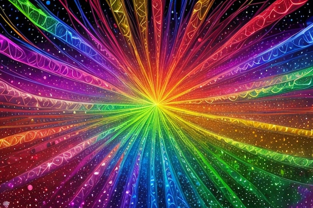 Rainbow colors Holiday background Magical spectrum Lights