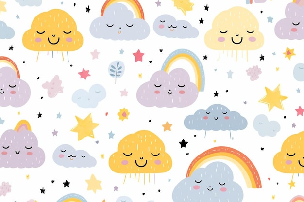 Rainbow cute pattern