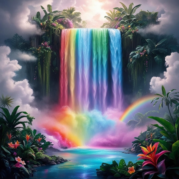 Rainbow Falls A Magical Waterfall Wonderland