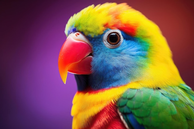 Rainbow finch close up