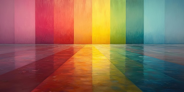 Rainbow floor and wall