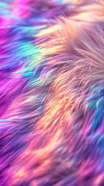 Photo rainbow fur texture