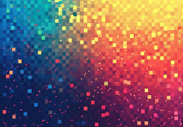 Photo rainbow gradient pixel art design