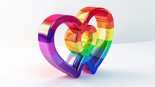 Rainbow Heart Shaped Object