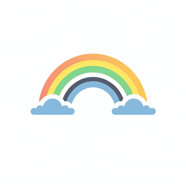 Rainbow Icon Weather and Nature Symbol Art Logo Illustration