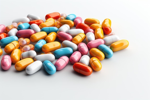 Rainbow Medication Mosaic White or PNG Transparent Background