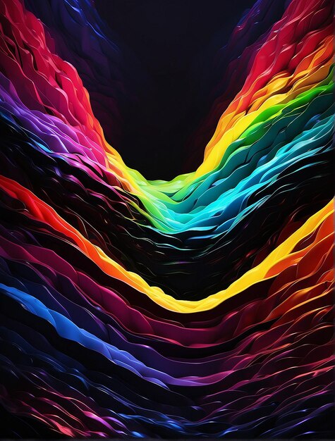 Rainbow Notch Frame amoled black mobail border light neon smoke HD phone wallpaper