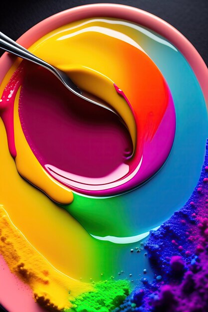 Rainbow paint