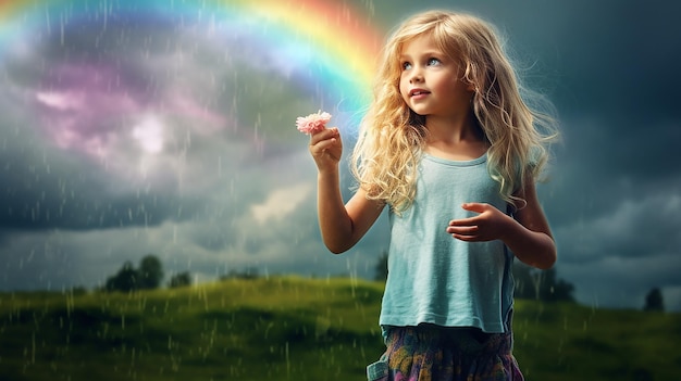 Rainbow Photo Overlays Clipart for Rainy Days