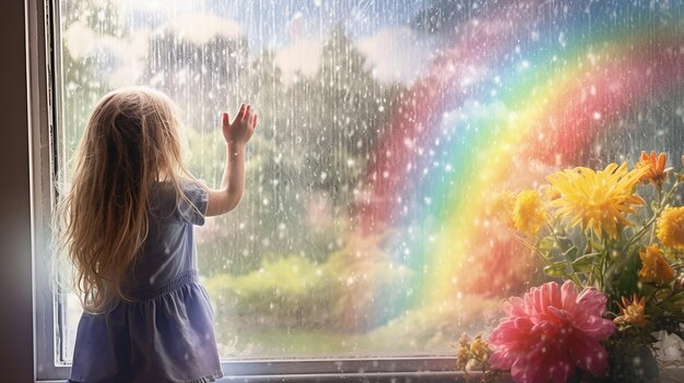 Rainbow Photo Overlays Clipart for Rainy Days