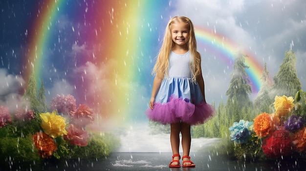 Rainbow Photo Overlays Clipart for Rainy Days