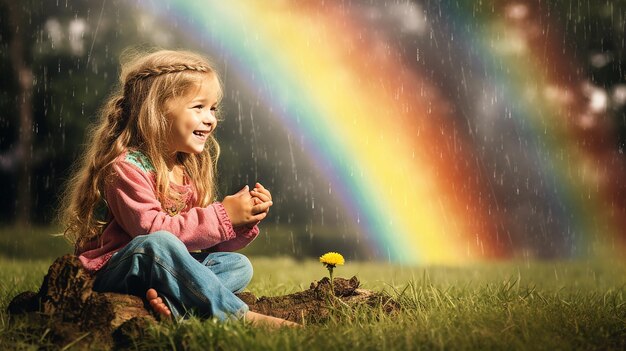 Rainbow Photo Overlays Clipart for Rainy Days