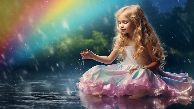 Rainbow Photo Overlays Clipart for Rainy Days