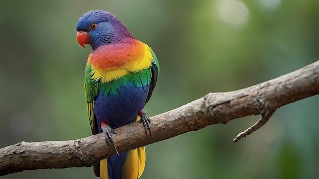 Rainbow Plumage Birds in Natural Habitat