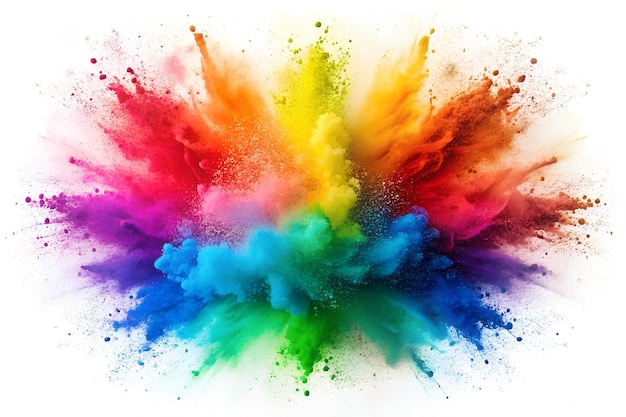 rainbow pride paint splash powder explosion isola