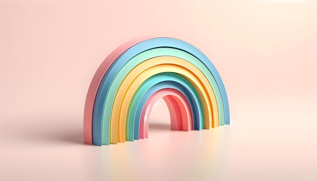 a rainbow shaped rainbow is on a white table