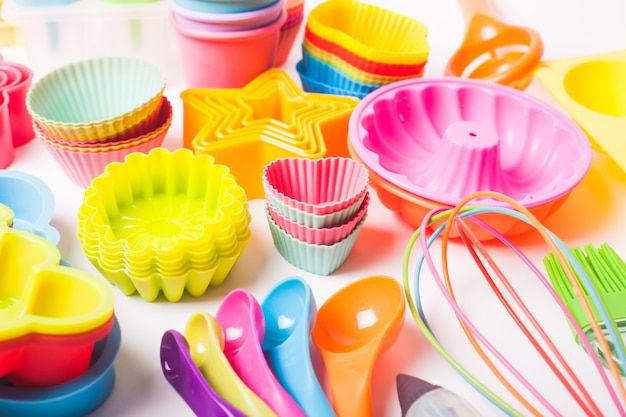 Rainbow silicone confectionery utensils