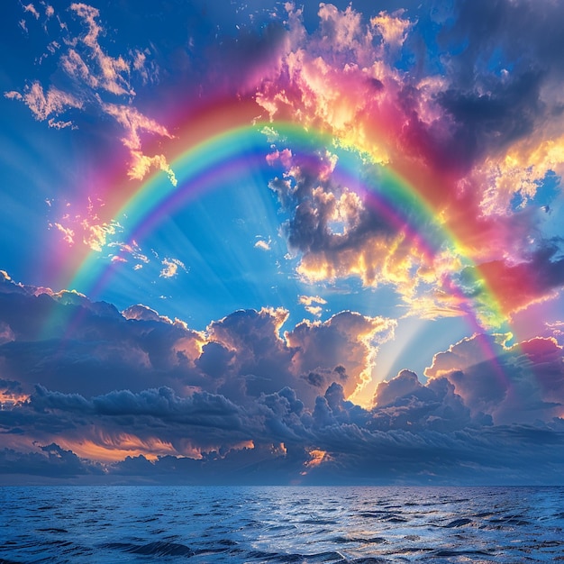 Photo rainbow sky