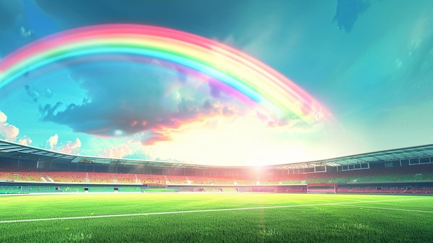 Rainbow Over Soccer Field