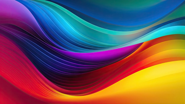 Rainbow wave background Abstract