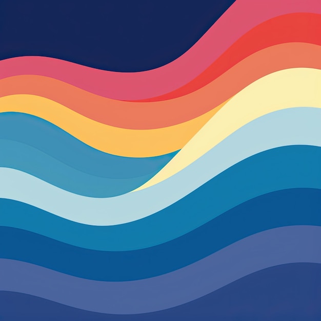 rainbow wave background