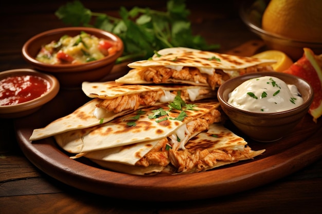 Rainbowcolored quesadillas filled with a medley of veggies and gooey cheese