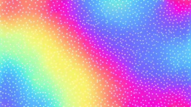 Rainbows and clouds paper crafts on purple dots pattern background