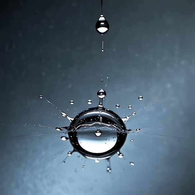 Photo raindrop droplet splash generative ai