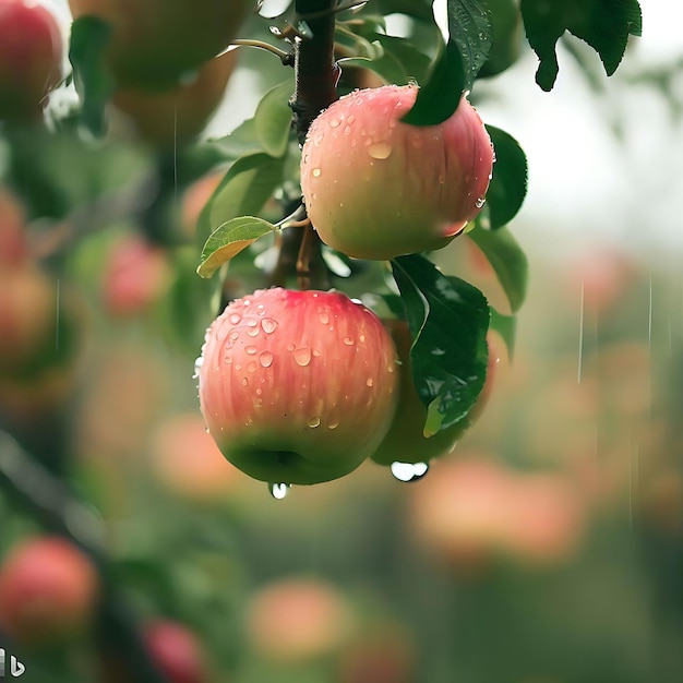 Raindrops amp Apples Ore Natural Apples amp Fruit Farms Generative AI