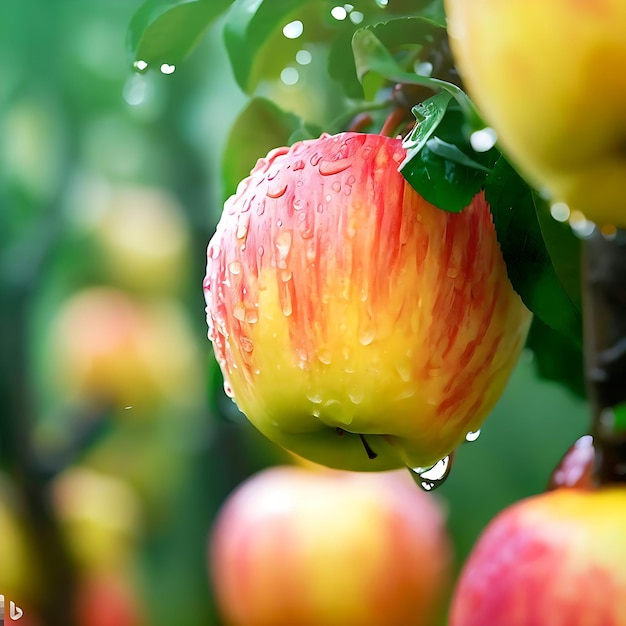 Raindrops amp Apples Ore Natural Apples amp Fruit Farms Generative AI