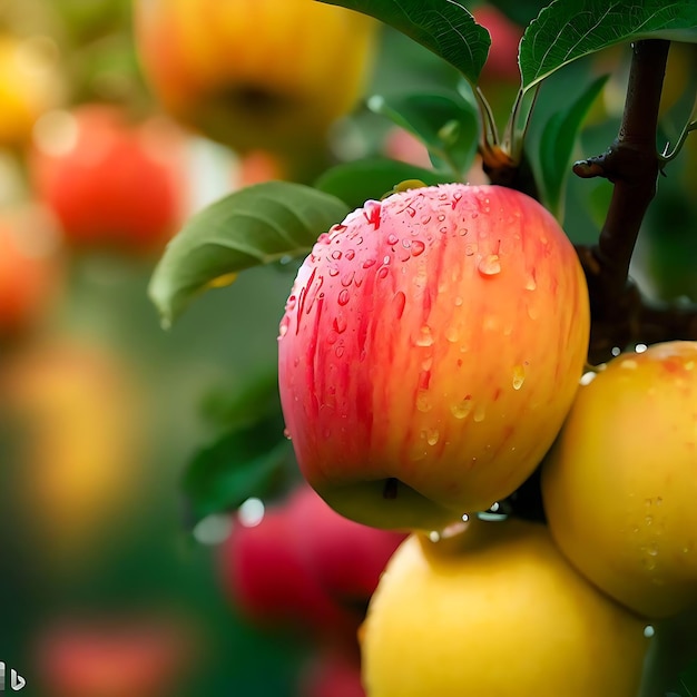 Raindrops amp Apples Ore Natural Apples amp Fruit Farms Generative AI