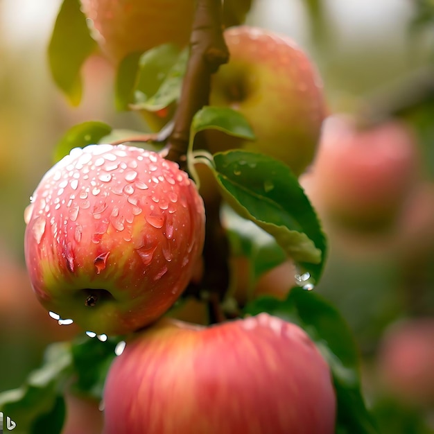 Raindrops amp Apples Ore Natural Apples amp Fruit Farms Generative AI