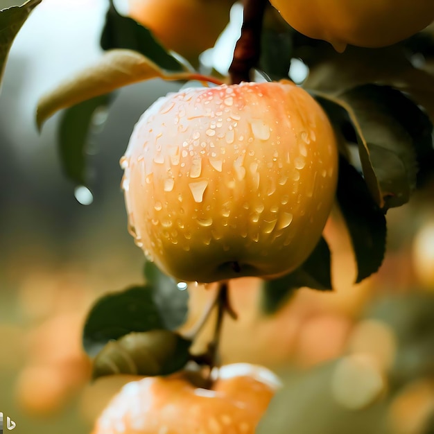 Raindrops amp Apples Ore Natural Apples amp Fruit Farms Generative AI