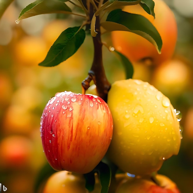 Raindrops amp Apples Ore Natural Apples amp Fruit Farms Generative AI