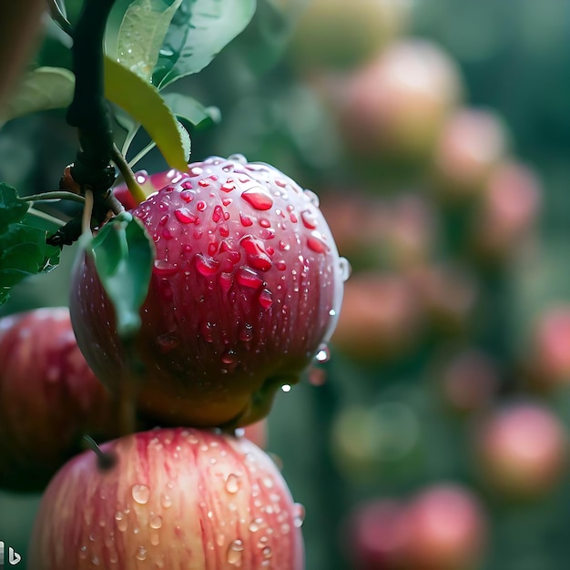 Raindrops amp Apples Ore Natural Apples amp Fruit Farms Generative AI