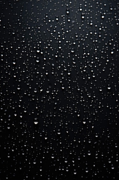 Raindrops on Dark Smooth Surface