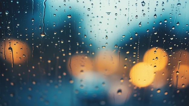 raindrops on the glass abstract background drops of water on the glass