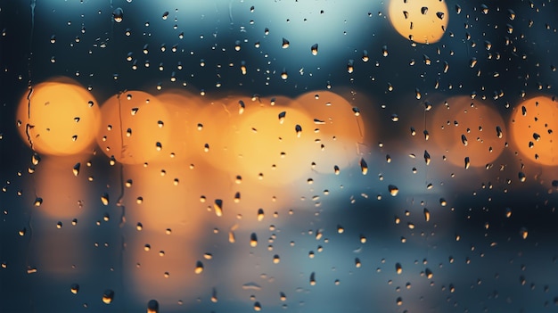 raindrops on the glass abstract background drops of water on the glass