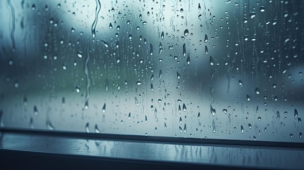 raindrops on glass background with space for copy