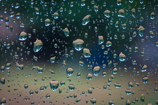 Raindrops on glass detail texture