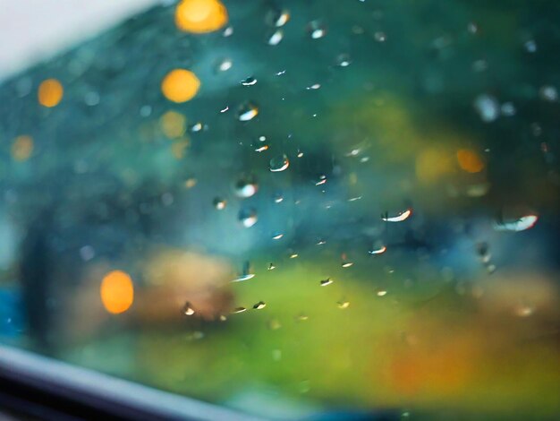 raindrops seen through the glass of a care image download