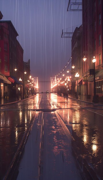 A rainy night in the city of baltimore