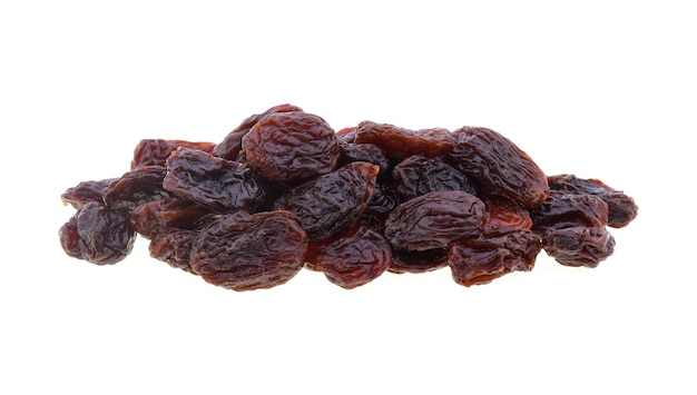 Raisins isolated on white background