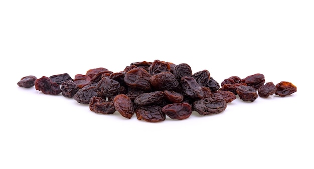 Raisins isolated on white background