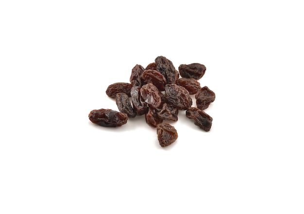 Raisins isolated on white background